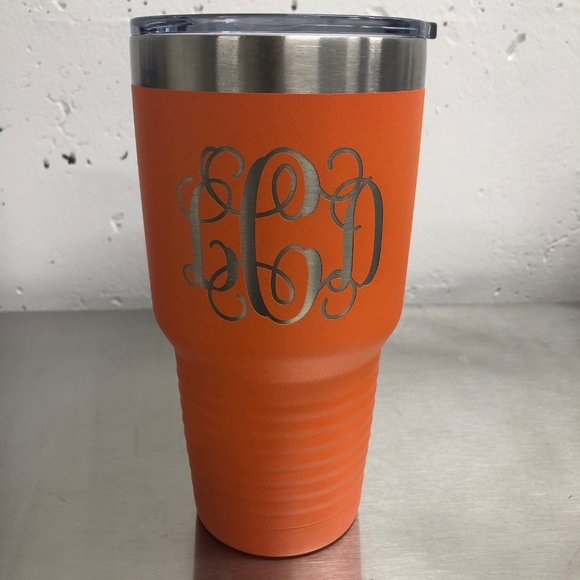 SCRIPT MONOGRAM TUMBLER - Picture 1 of 5